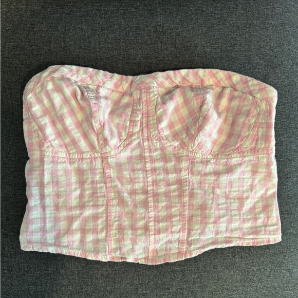 FREE PEOPLE: Leilani Gingham Tube Top - Picture 4 of 6